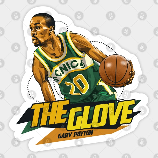 Gary Payton Sticker by bikonatics